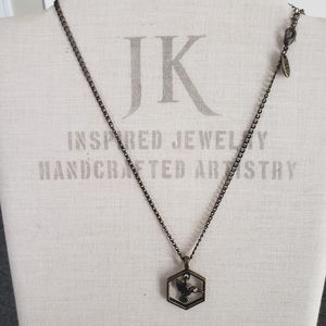 Jewel Kade Brushed Gold Hummingbird Necklace